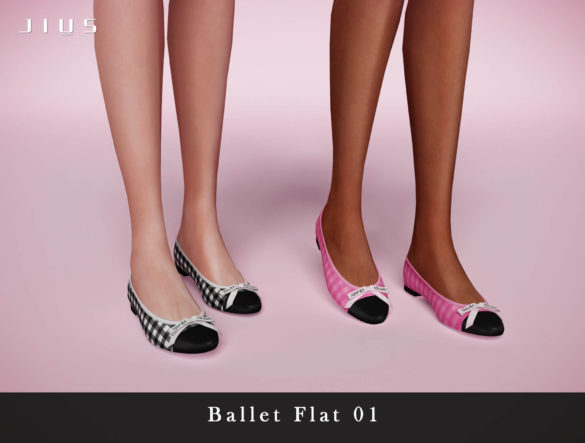 Sims 4 The Bow Collection Part Sims 4 Ballet Flat 01