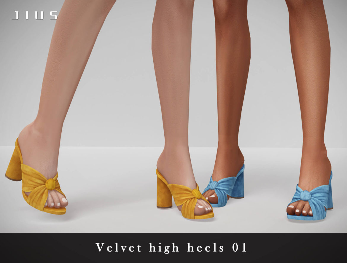 Sims 4 Velvet high heels 01