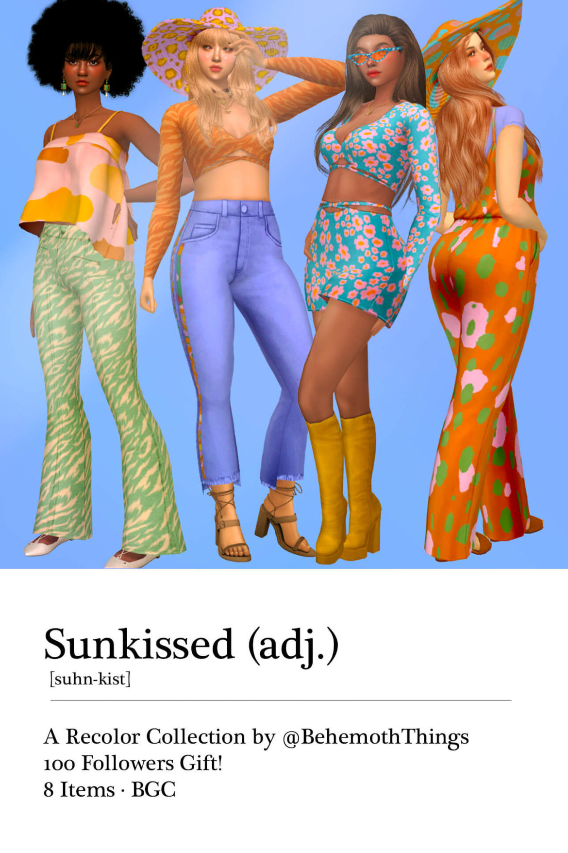 Sims 4 sunkissed a recolor clothing
