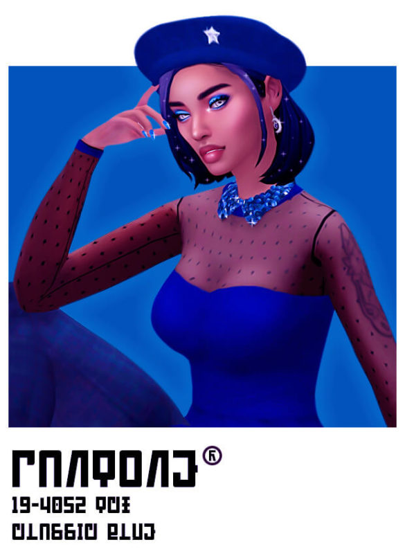 Sims 4 2020 pantone color of the year classic blue look