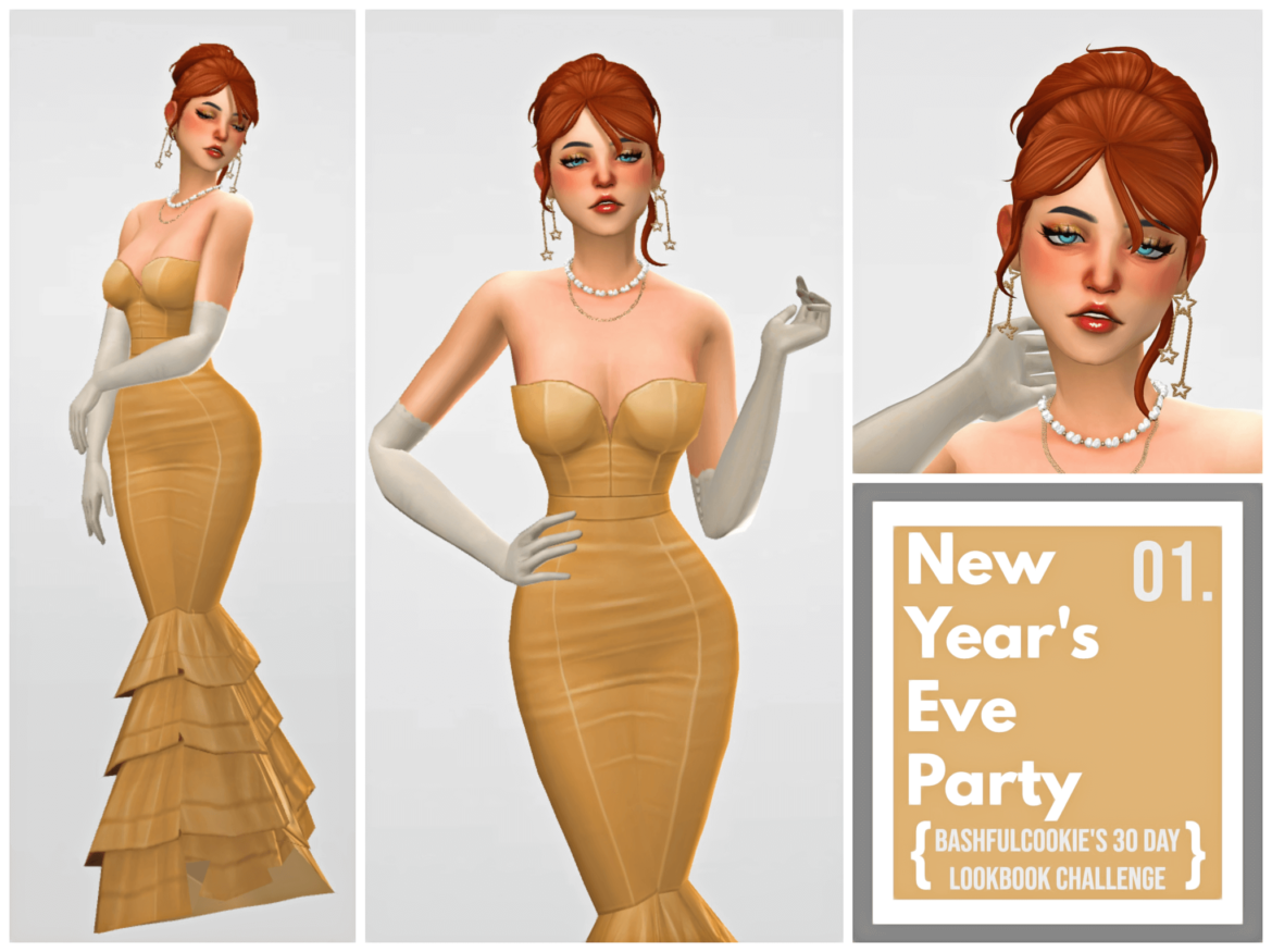 Sims 4 30 day lookbook challenge 01 new years eve