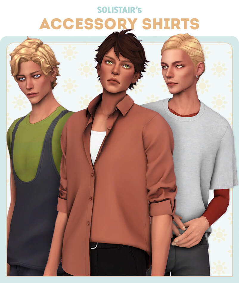 accessory male versions shirts - MiCat Game