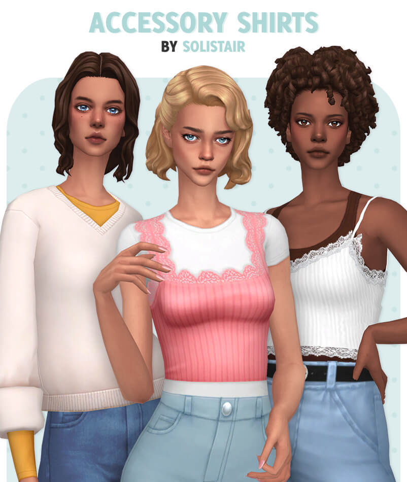 Sims 4 accessory shirts - MiCat Game