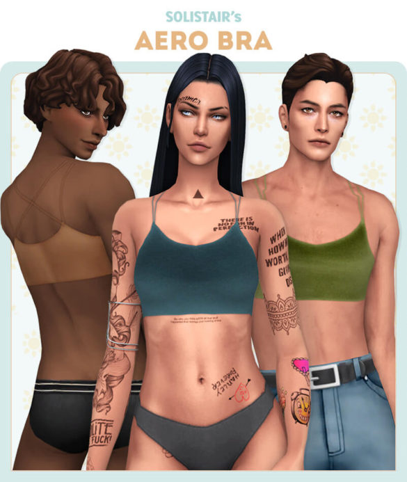 Sims 4 aero bra both frames