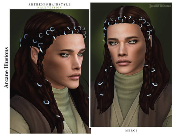 Sims 4 Arcane Illusions Arthemis Hairstyle for Male