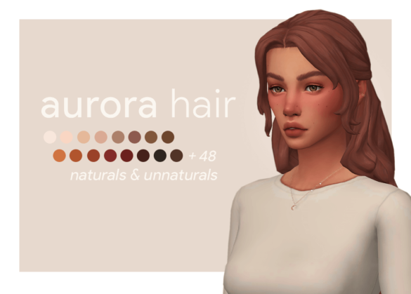 Sims 4 aurora hair recolored my favorite