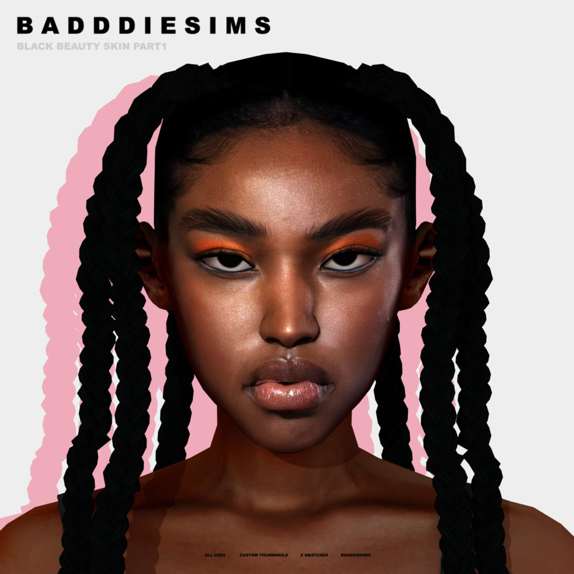 Sims 4 badddiesims black beauty skin facemask