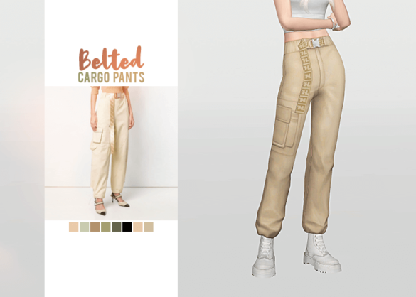 Sims 4 belted cargo pants