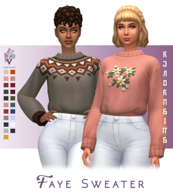 Sims 4 bgc fawn faye sweaters bc the cl sweaters were