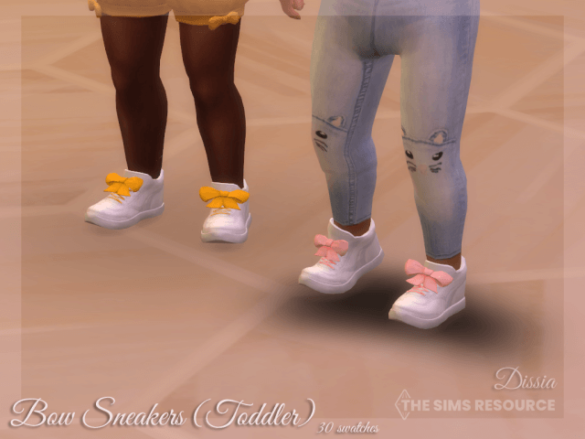 Sims 4 bow sneakers toddler 30 swatches base game