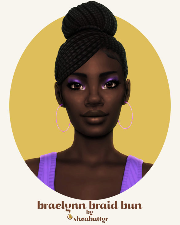 Sims 4 braelynn braid bun this hair