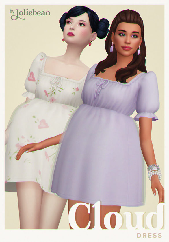 Sims 4 cloud dress by joliebean