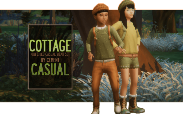 Sims 4 cottage casual mini child casual wear set