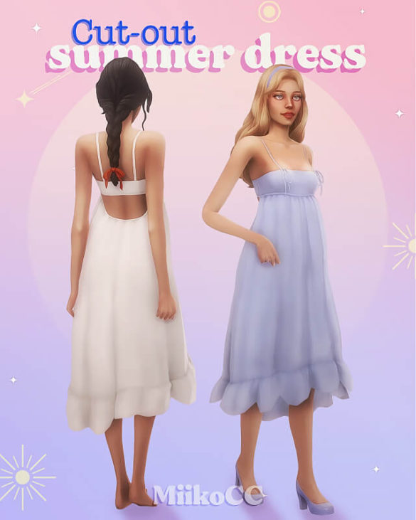 Sims 4 cut out summer dress