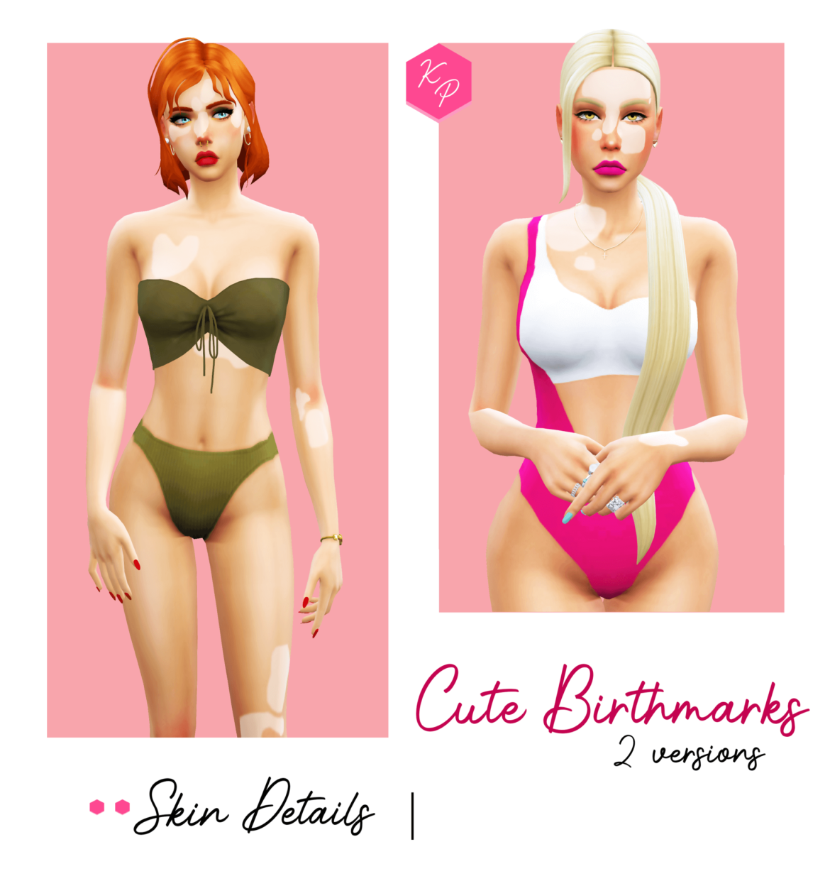 Sims 4 cute birthmarks teenagers to seniors women