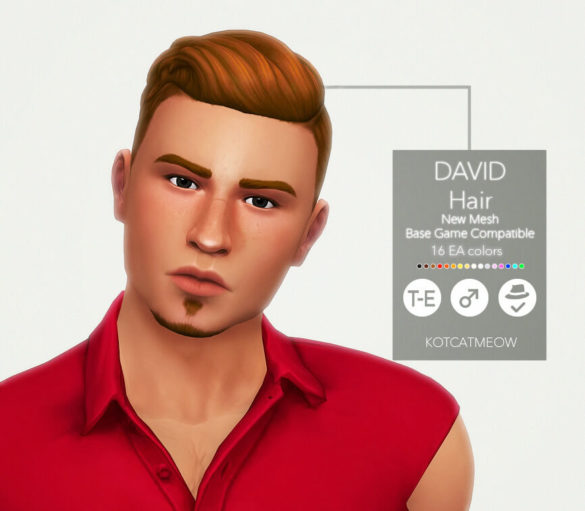 Sims 4 david hair base game compatible