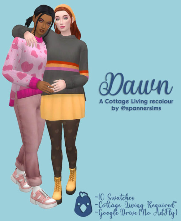 Sims 4 dawn a cottage living recolour