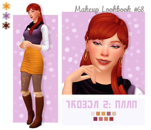 Sims 4 day 16 frozen 2 collection anna by colourpop