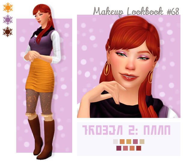 Sims 4 day 16 frozen 2 collection anna by colourpop - MiCat Game