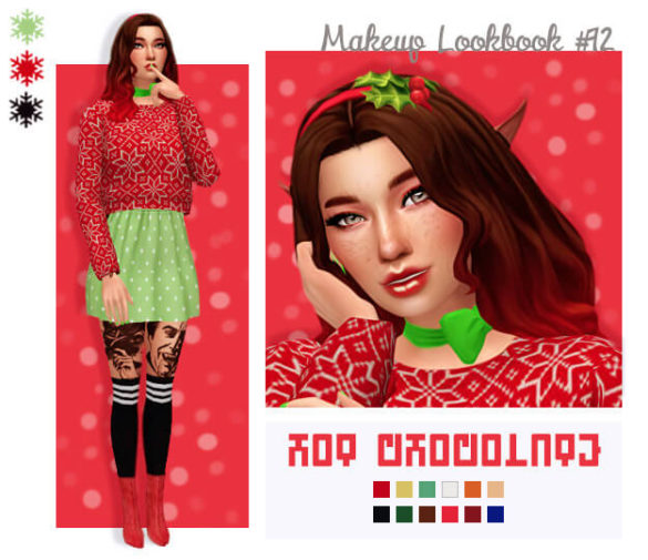 Sims 4 day 20 holiday hot chocolate by sugary cosmetics