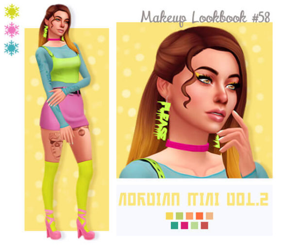 Sims 4 day 6 norvina mini vol2 by abh hair acc bang