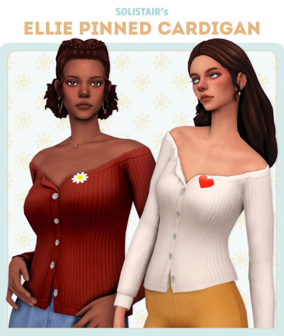 Sims 4 ellie pinned cardigan a cute cardigan