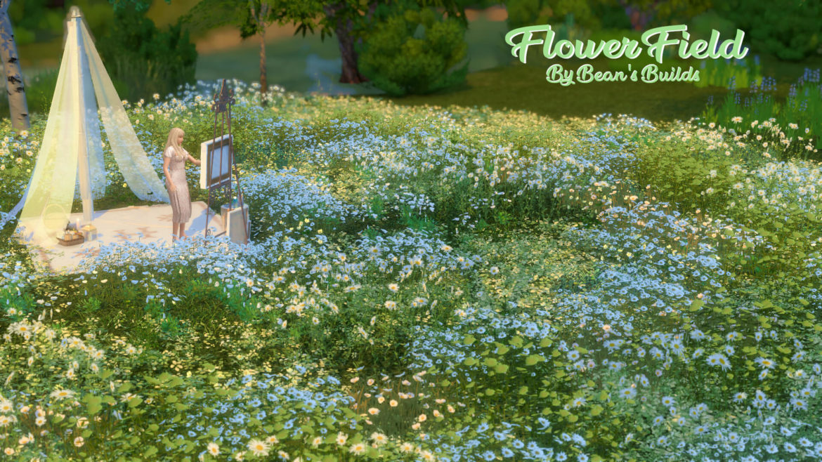 Sims 4 flower field just a quick spot for a picnic