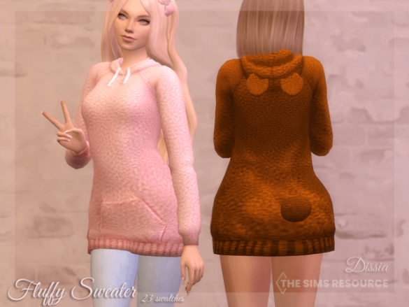 Sims 4 fluffy sweater 23 swatches base game