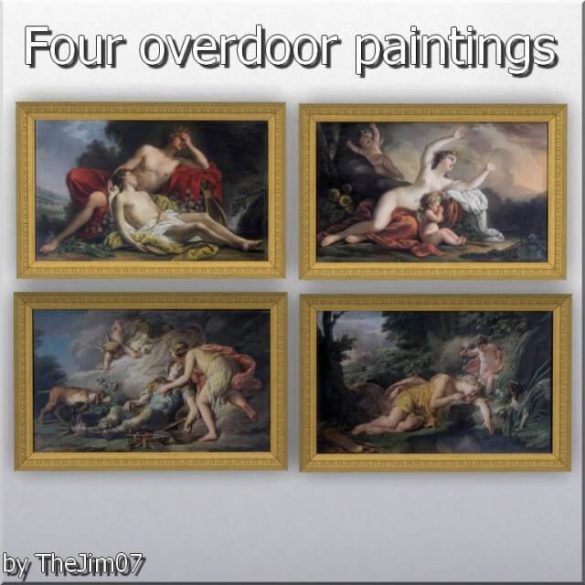 Sims 4 four overdoor paintings