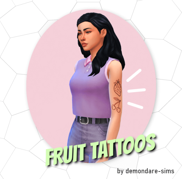 Sims 4 fruit tattoos just some cute fruit tattoos