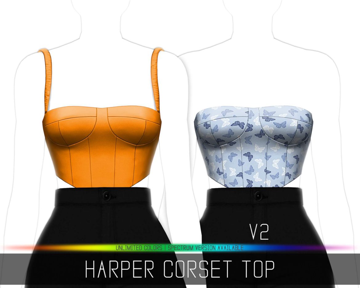 Sims 4 Harper Corset Top