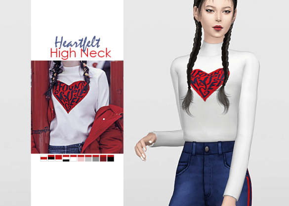Sims 4 heartfelt high neck