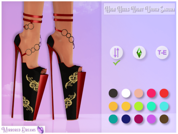 Sims 4 high heels night under sakura