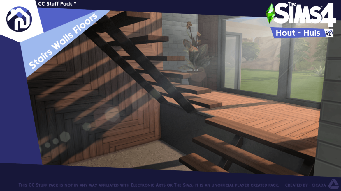 Sims 4 Hout Huis – Part 2 (Stairs Walls Floors)