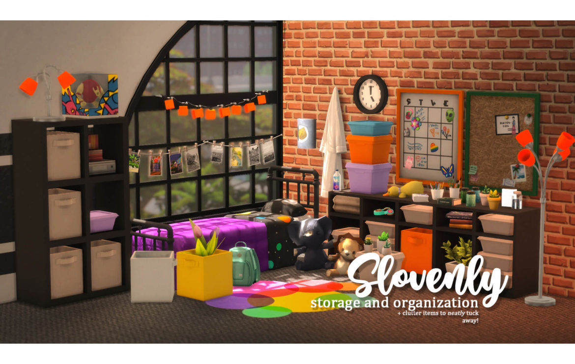 Sims 4 slovenly storage and organization