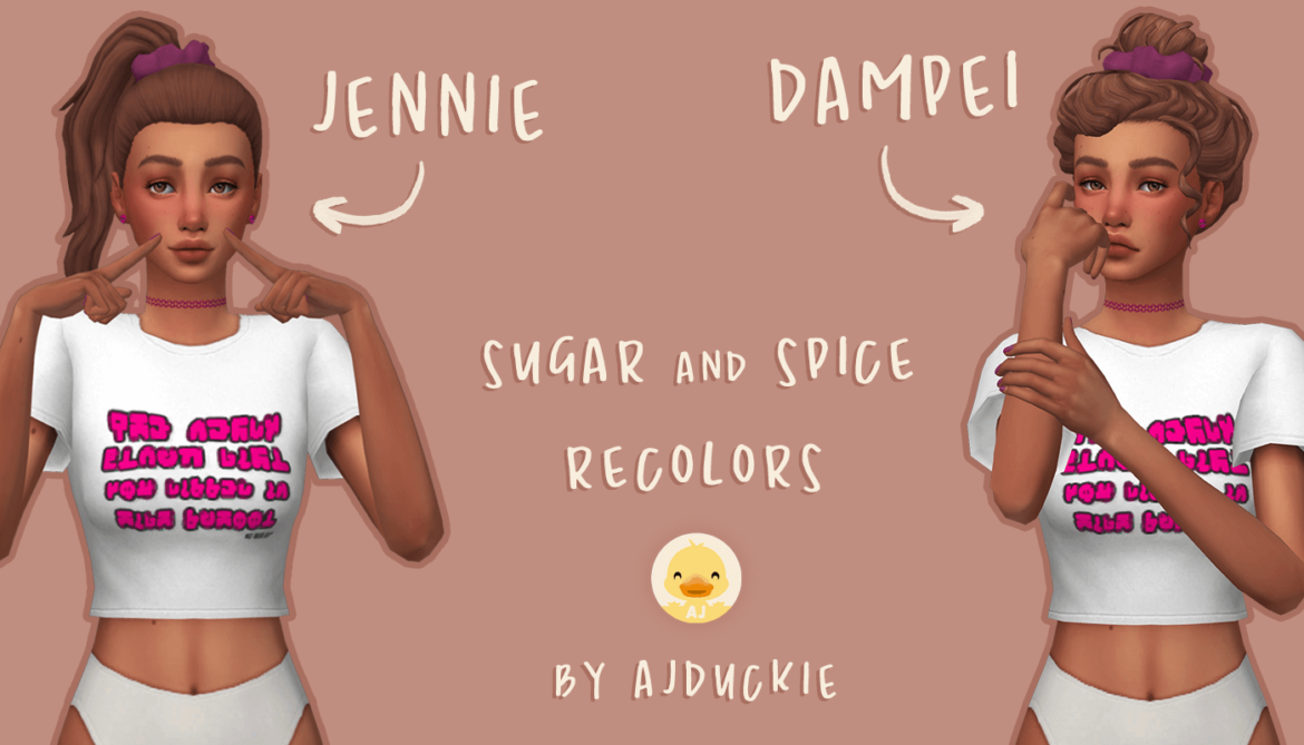 Sims 4 jennie and dampei saccharine palette redux