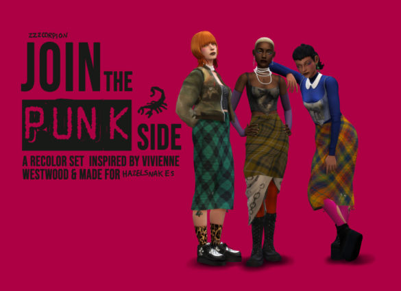 Sims 4 join the punk side a recolor set