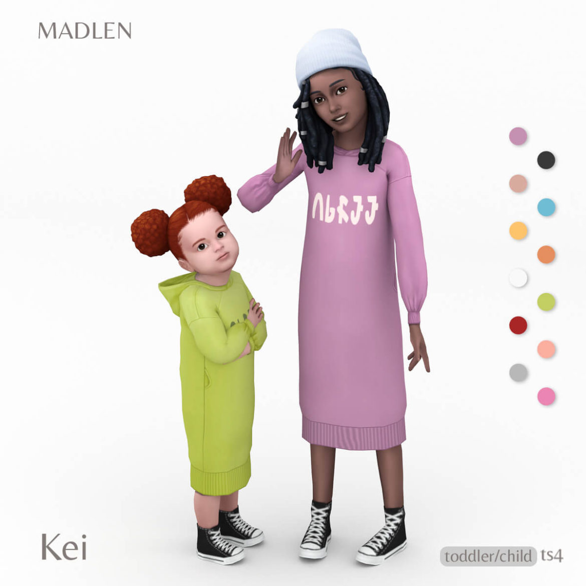 Sims 4 kei hoodie hoodie dress for kids
