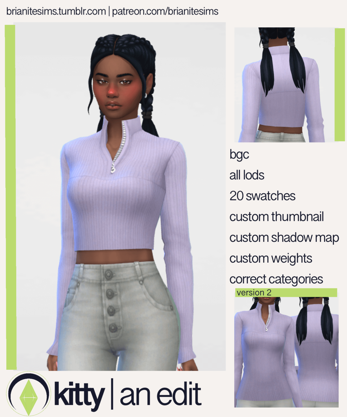 Sims 4 kitty sweatshirt