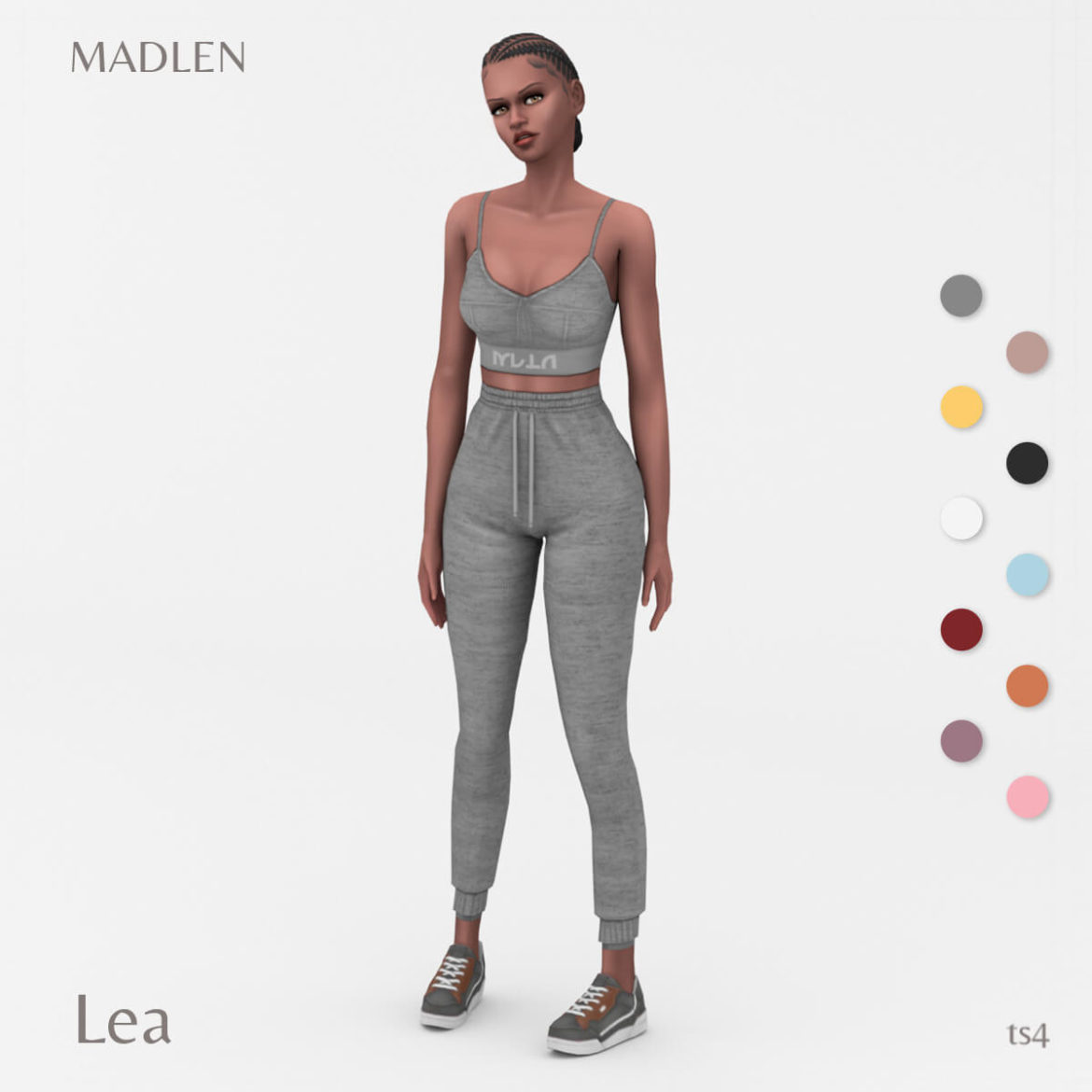 Sims 4 lea outfit cotton track pants