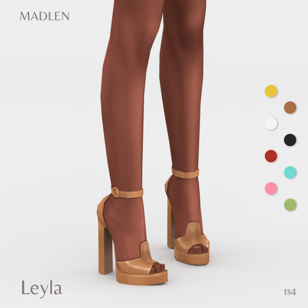 Sims 4 leyla shoes high platform