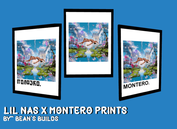 Sims 4 lil nas x montero prints loving this album right