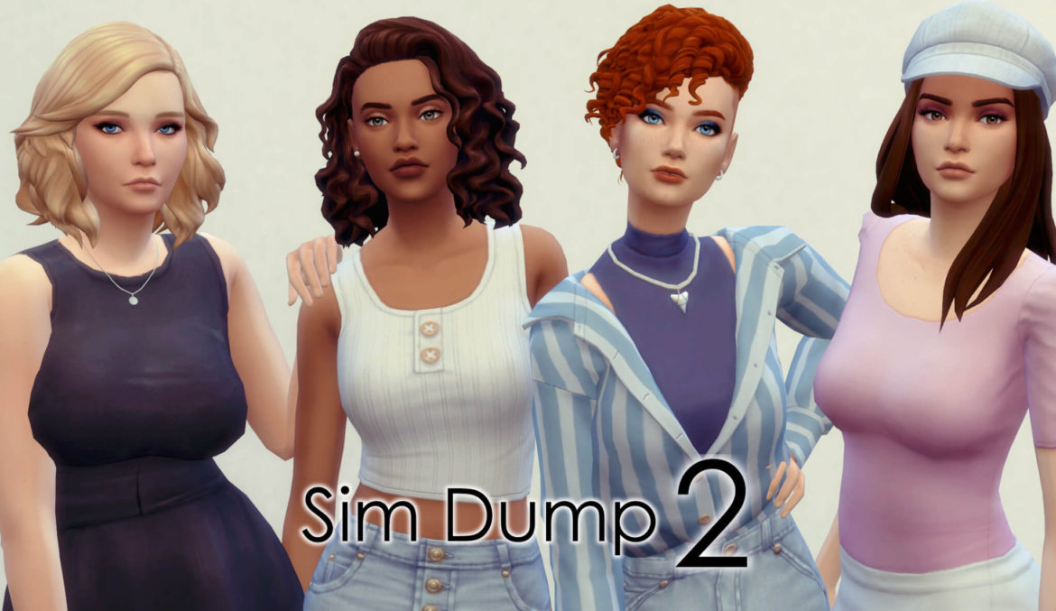 Sims 4 low cc sim dump 2 more of my lookbook