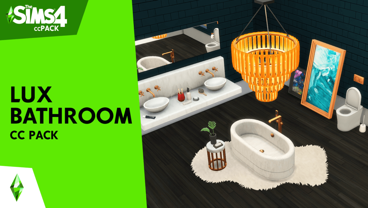 Sims 4 lux bathroom cc pack