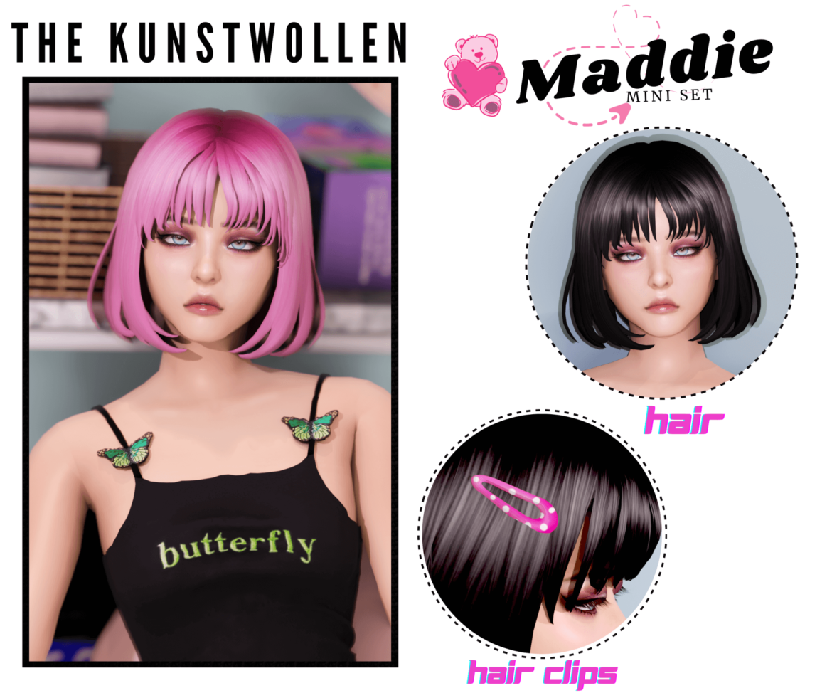 Sims 4 Maddie Hair
