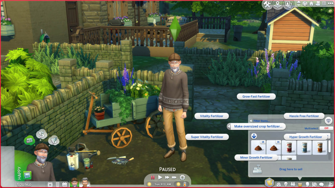 Sims 4 Make Oversized Crop Fertilizer From Pet Poo