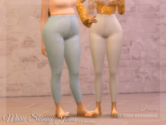 Sims 4 marie skinny jeans 45 swatches base game