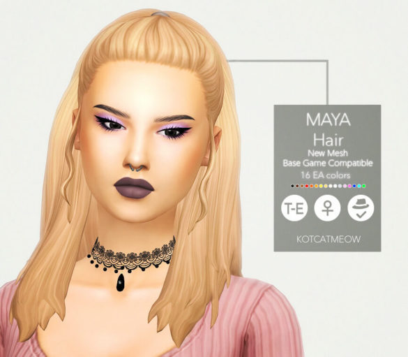 Sims 4 maya hair base game compatible