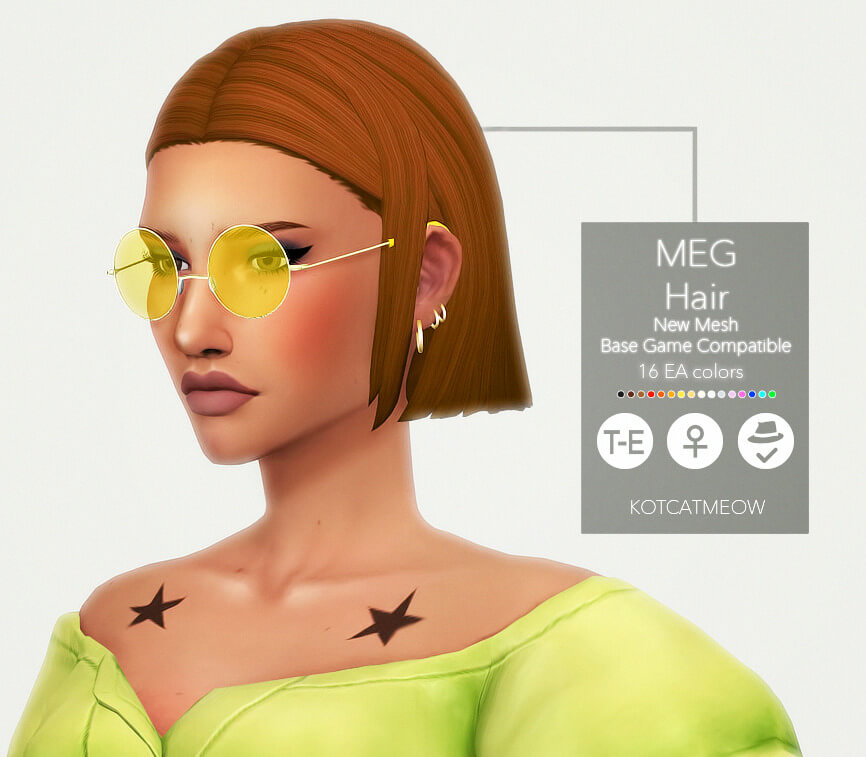 Sims 4 Meg Hair Base Game Compatible Micat Game