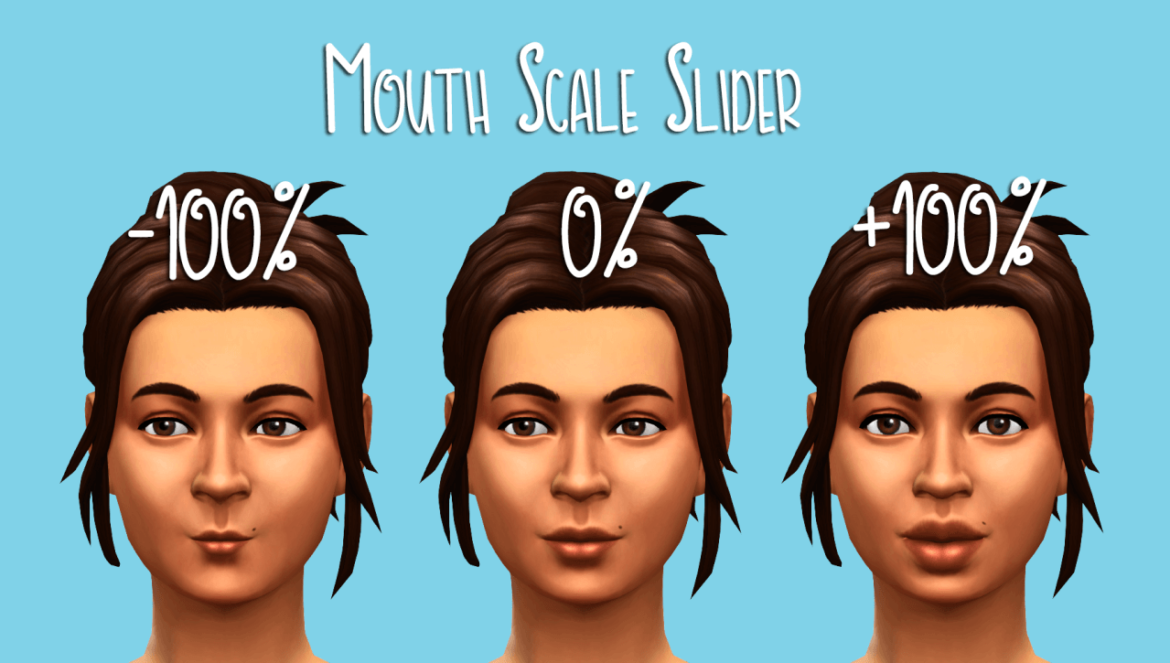 Sims 4 mouth scale slider by teanmoon teen elder